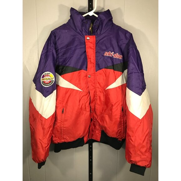 Vintage Team Ski-Doo Bombardier Racing Jacket Rotax Skidoo Snow Coat Men's LG - Picture 2 of 8